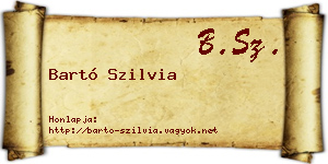 Bartó Szilvia névjegykártya